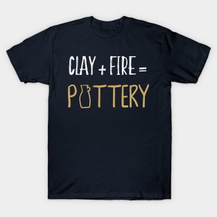 Clay & Fire Pottery TShirt - Ceramic Studio Shirt T-Shirt